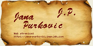Jana Purković vizit kartica